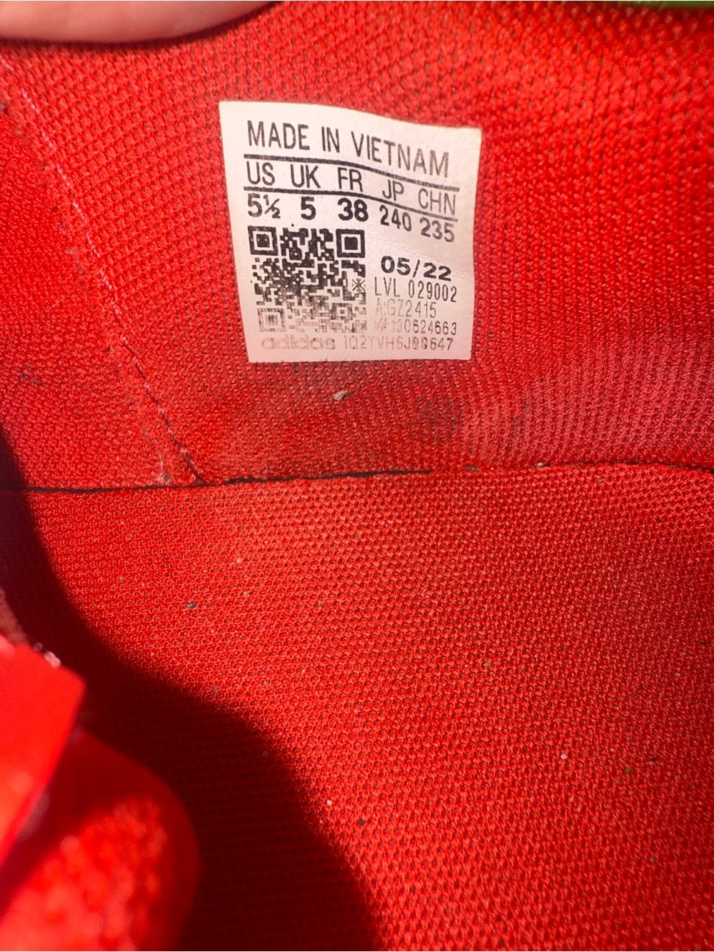 LEGO Adidas Women's Lightweight Red Mesh Athletic Sneakers - Picture 5 of 10